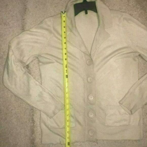 💙BHS Cream Button-up cardigan Women's Size 10 - Picture 8 of 10